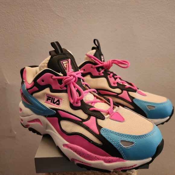 Fila Heritage Ray Tracer Apex ivory/pink/blue Sneakers US 10 - Picture 9 of 10